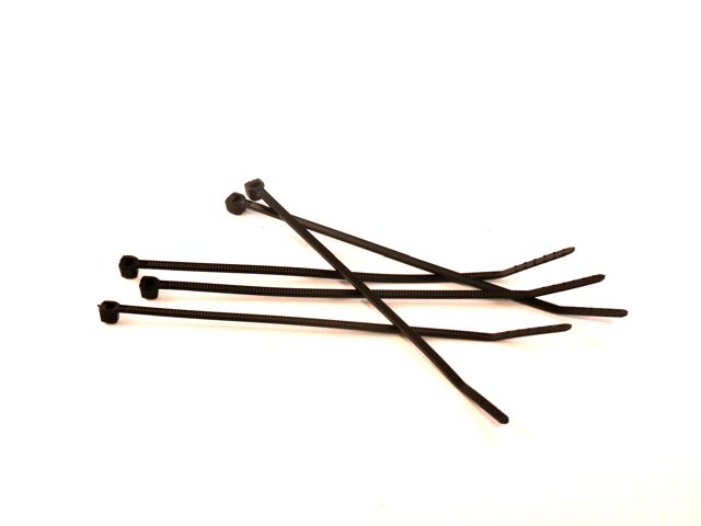 4 inch Nylon Wire Ties-Black-Bag of 1000