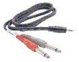 Hosa Y Cable-Mini to Quarter Inch