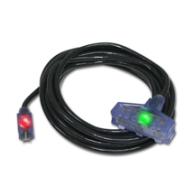 Triple Outlet Extension Cord-Black-25 FT-12 GA