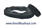 18 inch Black Velcro ONE WRAP STRAPS-Roll of 12