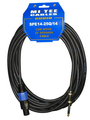Speaker Cable-25 Foot-Quarter Inch to Banana Plug
