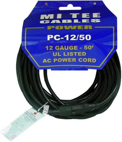 MiTee Power Cable-50 Foot-Black