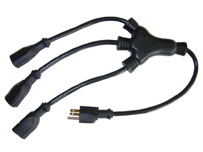 Three Way Splitter-Black