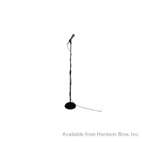 Round Base Microphone Stand- Straight-Black
