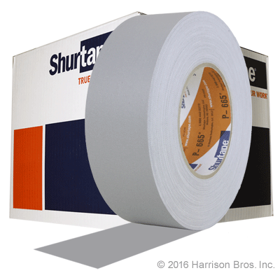 Case of Permacel White 3 IN x 60 YD Gaffers Tape 16 Rolls