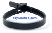 7 Inch Re-Closable Wire Tie-Black