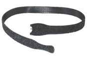 18 inch Black Velcro ONE WRAP STRAPS-Roll of 12