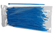 Blue Wire Ties 8 inch Bag of 100