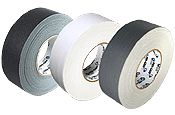 Assortment Standard 2inx60 YD. Gaffers Tape Black White & Grey