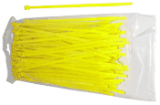 Yellow Wire Ties 8 inch Bag of 100