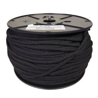 (image for) Cotton Sash Cord-Black-600 FT Spool- #8-1/4 IN Diameter