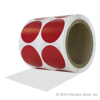 Red Vinyl Dots - 2 IN - 500 PC Roll