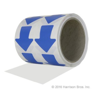 Blue Vinyl Arrows - 2 IN - 500 Count Roll