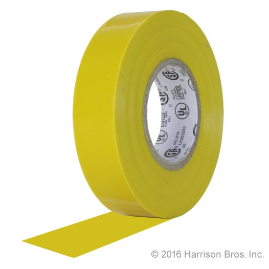 (image for) Yellow Electrical Tape -5 Roll Pack - Click Image to Close