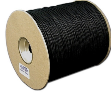 (image for) Cotton Tie Line-#4 Black-Glazed-600 FT Spool