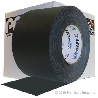 Case-4 IN x 55 YD Black Pro Gaffer Gaffers Tape-12 Rolls