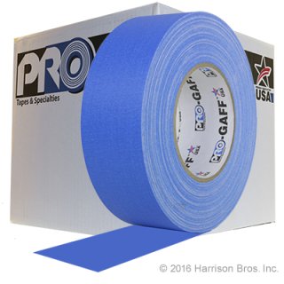 Case-2 IN x 55 YD Electric Blue Gaffers Tape-24 Rolls