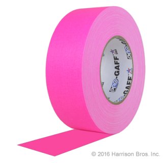 (image for) 2 IN x 50 YD Neon Pink Pro Gaffer Gaffers Tape