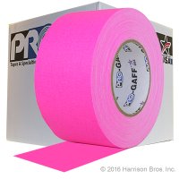 Case-3 IN x 50 YD Neon Pink Gaffers Tape-16 Rolls