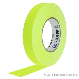 (image for) 1 IN x 50 YD Pro Gaffer Neon Yellow Gaffers Tape