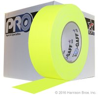 (image for) Case-2 IN x 50 YD Neon Yellow Gaffers Tape-24 Rolls