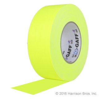 (image for) 2 IN x 50 YD Neon Yellow Pro Gaffer Gaffers Tape