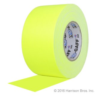 3 IN x 50 YD Neon Yellow Pro Gaffer Gaffers Tape