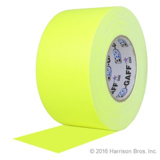 (image for) 3 IN x 50 YD Neon Yellow Pro Gaffer Gaffers Tape