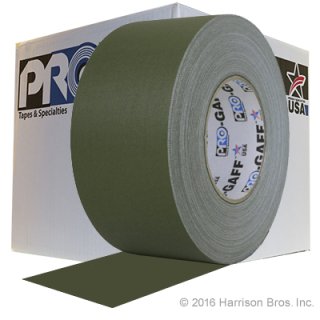 Case-3 IN x 55 YD Olive Drab Gaffers Tape-16 Rolls