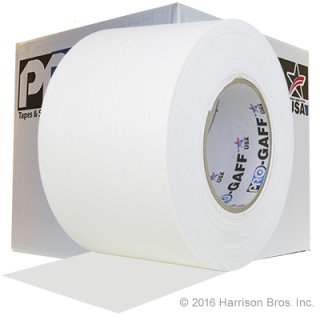(image for) Case-4 IN x 55 YD White Pro Gaffer Gaffers Tape-12 Rolls