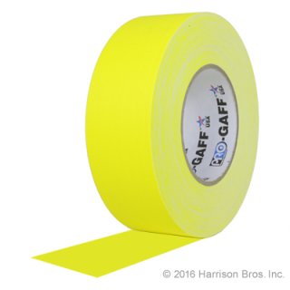(image for) 2 IN x 55 YD Yellow Pro Gaffer Gaffers Tape