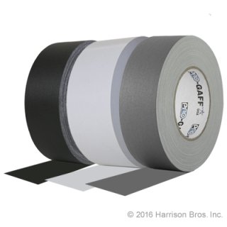 Assortment Standard 2 IN x 55 YD Gaffers Tape Black White & Grey