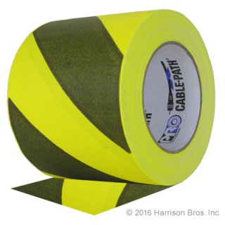 (image for) Cable Path Tape Yellow/Black Stripe-4 IN