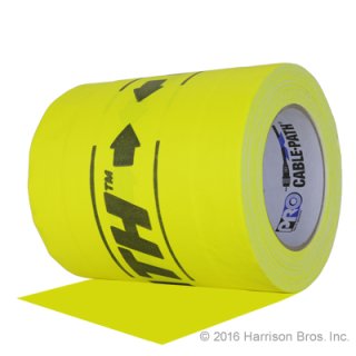 (image for) Cable Path Tape - Yellow Printed "CABLE PATH" -6 IN