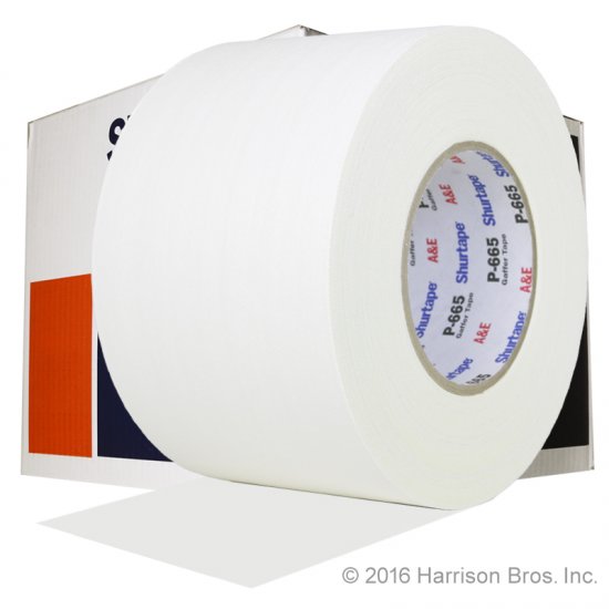Case-4 IN x 55 YD White Shurtape 665 Gaffers Tape-12 rolls - Click Image to Close