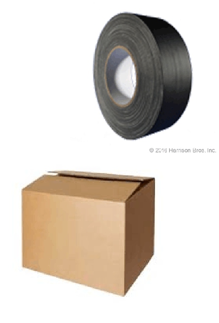 Delustered Duct Tape - Black-Case of 24 Rolls-2 IN x 60 YD