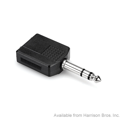 Hosa Audio Adapter-Dual Quarter Inch Splitter - Click Image to Close
