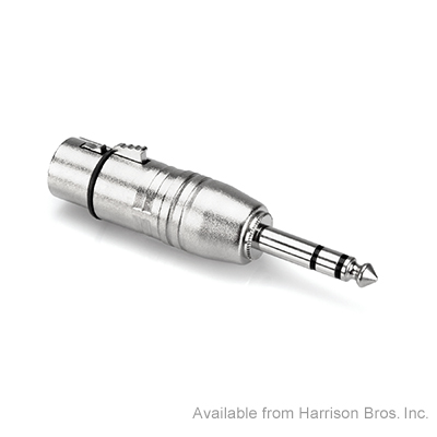 Hosa Audio Adapter-Quarter Inch Male to XLR3 Female