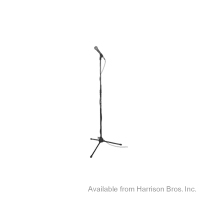 Mic Stand-Euro-Style Tripod Base Straight Stand-Black