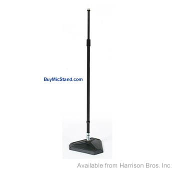 Mic Stand-Hex Base Straight Stand-Black - Click Image to Close