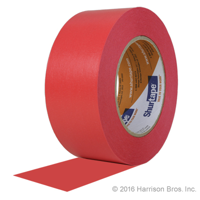 2 IN x 60 YD Shurtape 724 Paper Floor Tape-Red - Click Image to Close