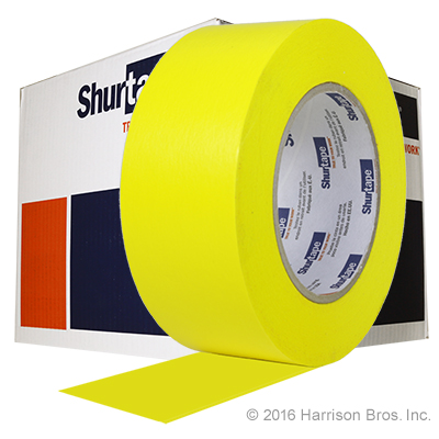 (image for) 2 IN x 60 YD Shurtape 724 Paper Floor Tape-Yellow-Case of 24