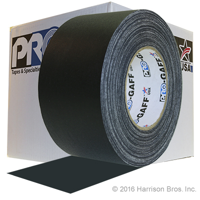 Case-3 IN x 55 YD Black Pro Gaffer Gaffers Tape-16 Rolls