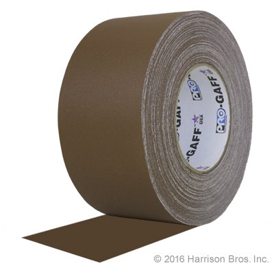 3 IN x 55 YD Brown Pro Gaffer Gaffers Tape - Click Image to Close