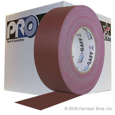 Case-2 IN x 55 YD Burgundy Gaffers Tape-24 Rolls - Click Image to Close