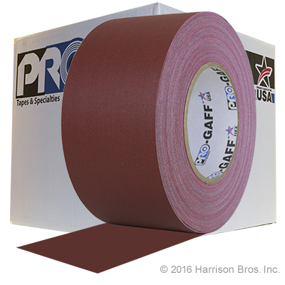 Case-3 IN x 55 YD Burgundy Gaffers Tape-16 Rolls