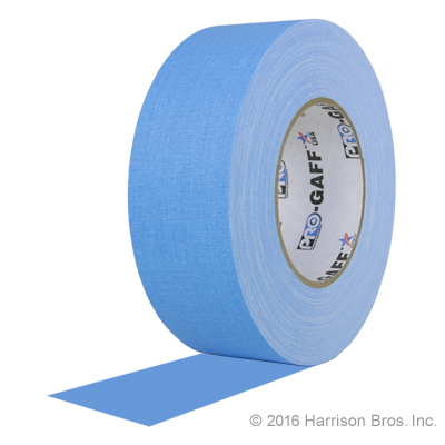 2 IN x 50 YD Neon Blue Pro Gaffer Gaffers Tape - Click Image to Close