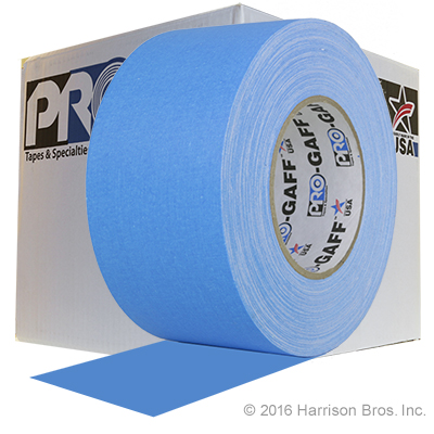 Case-3 IN x 55 YD Neon Blue Gaffers Tape-16 Rolls - Click Image to Close