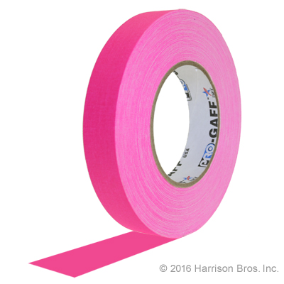 1 IN x 50 YD Pro Gaffer Neon Pink Gaffers Tape - Click Image to Close