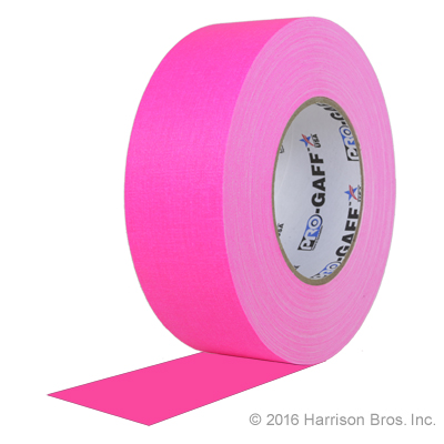 2 IN x 50 YD Neon Pink Pro Gaffer Gaffers Tape - Click Image to Close